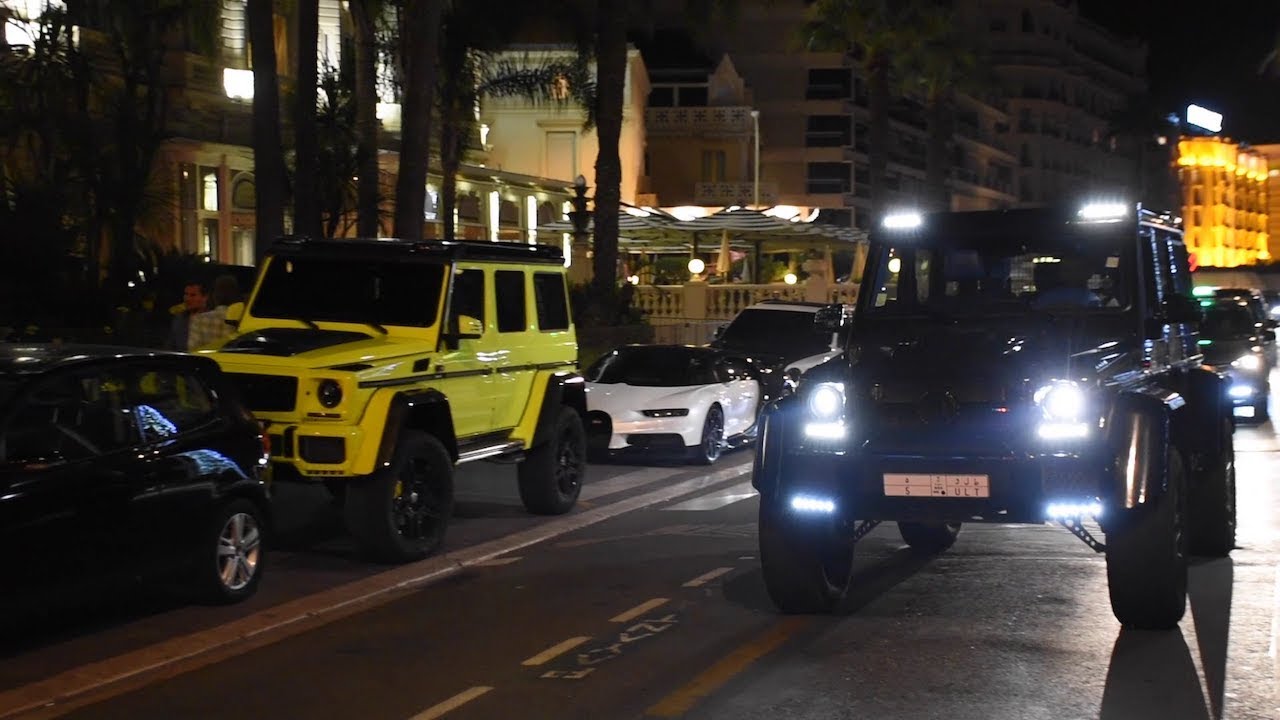 Mercedes G500 4x4² INVASION in CANNES! (Stock & Brabus)