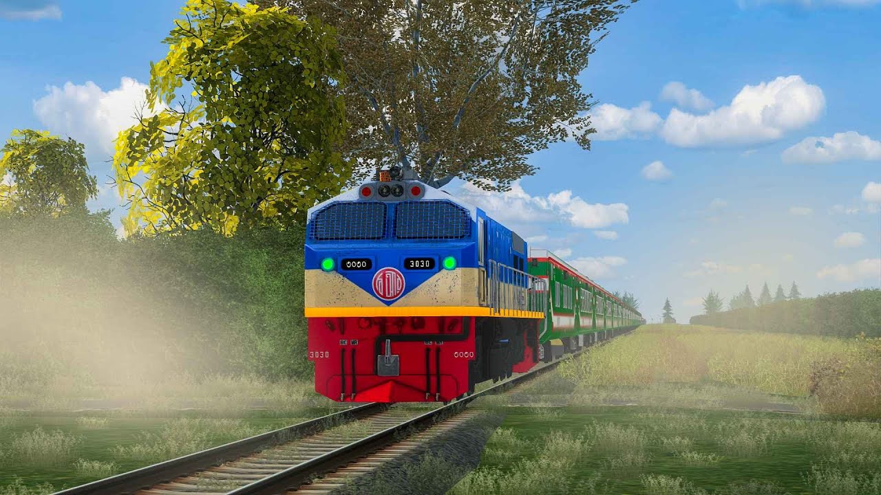 Dhaka Airport Station- Joydevpur by Teesta Express।। Train Simulator Recreating Bangladesh ।। Bangla