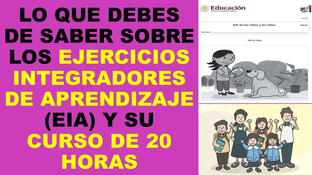 Soy Docente: EJERCICIOS INTEGRADORES DE APRENDIZAJE (EIA) Y SU CURSO DE 20 HORAS