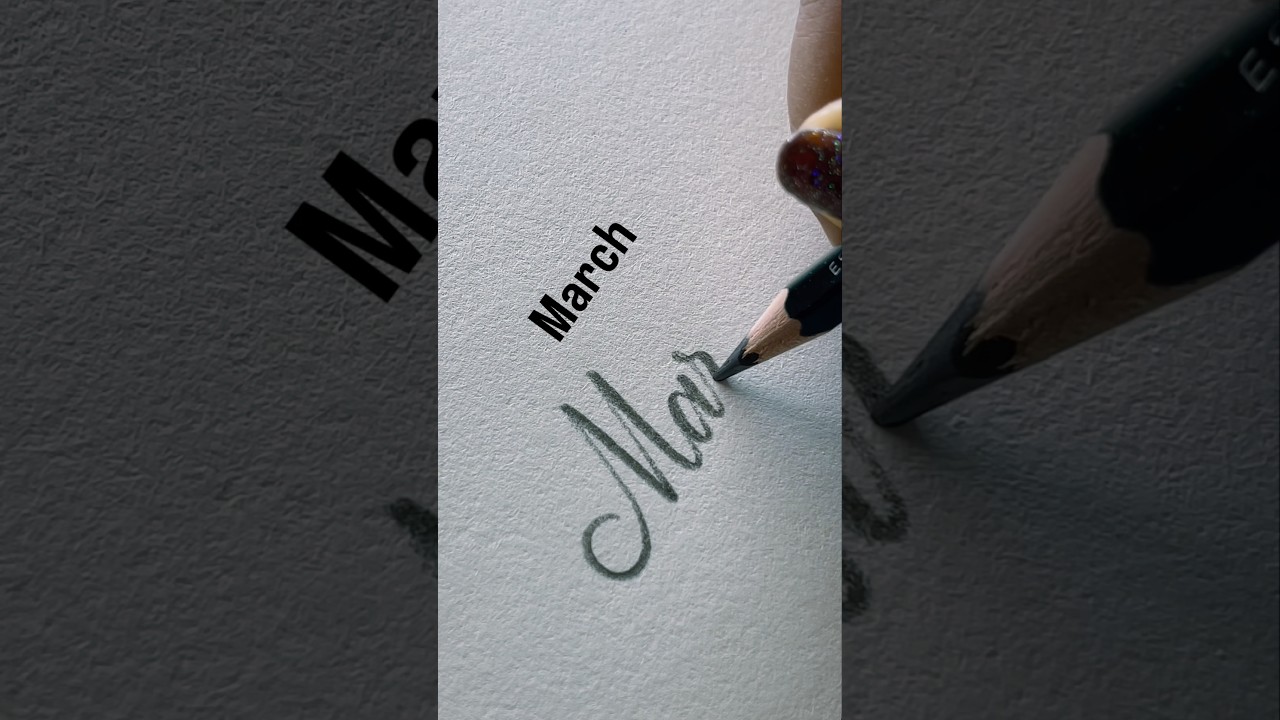 &ldquo;March&rdquo; Handwriting #cursive #handwriting #calligraphy #reels #viral #shorts