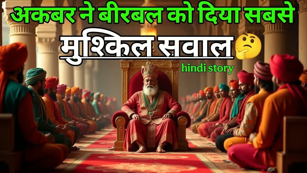 अकबर ने बीरबल को दिया सबसे मुश्किल सवाल ｜ akbar birbal ki kahani ｜ akbar birbal ｜ new majedar story.