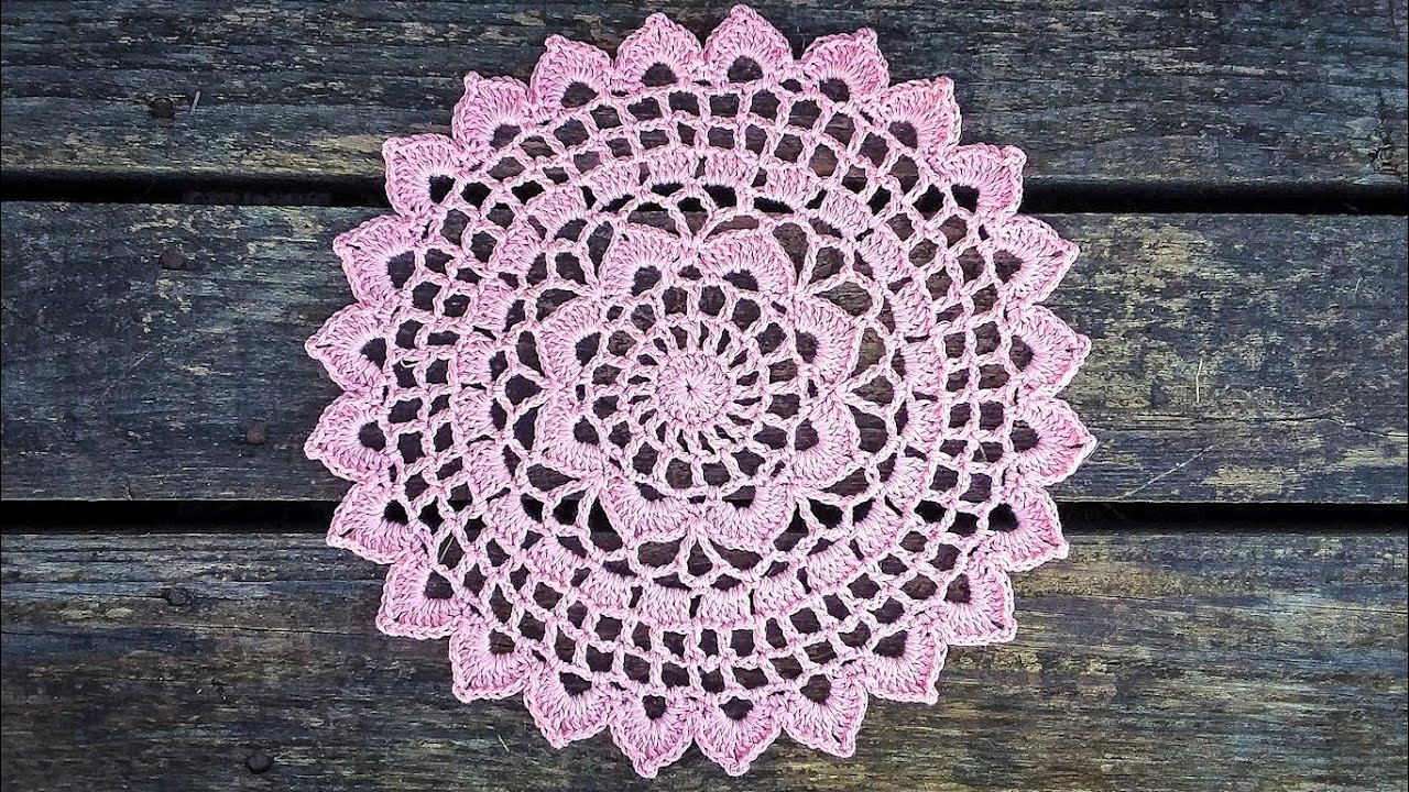 Soft Pink Lace Doily Tutorial Easy Crochet Pattern