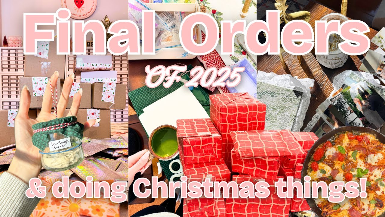 a cozy end-of-year small business vlog ✨ packing last orders of 2025 & what i’m giving for christmas