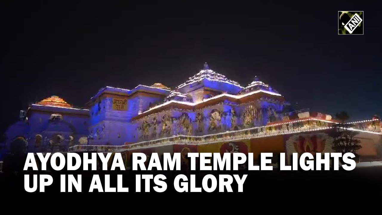 Ram Temple in Ayodhya lights up ahead of its ‘Pran Pratishtha’ ceremony