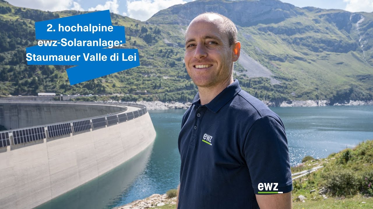 Zweite hochalpine ewz-Solaranlage: Staumauer Valle di Lei | ewz.energie