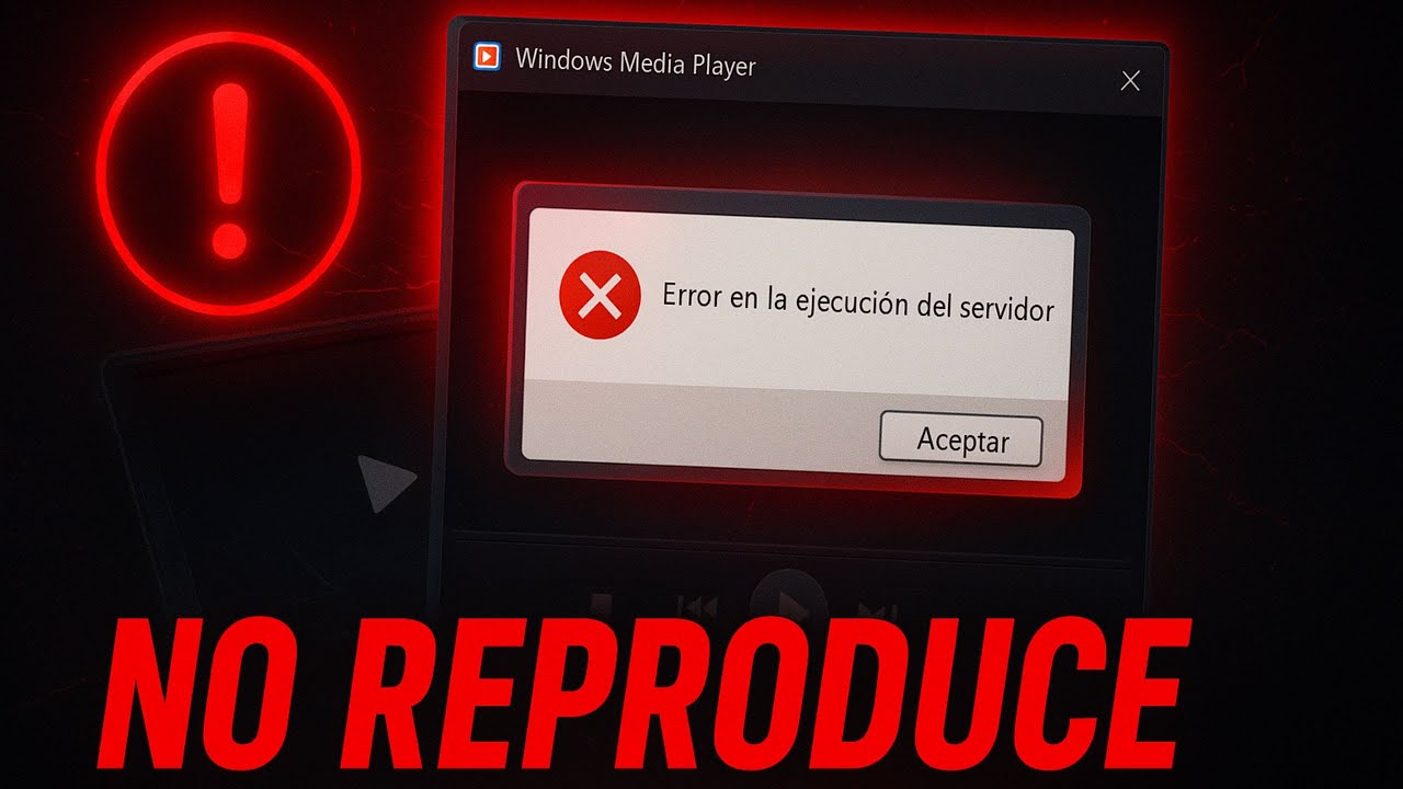 ⚠️ Error En La EJECUCION DEL SERVIDOR Windows Media Player No Funciona Ni Reproduce Video / SOLUCION