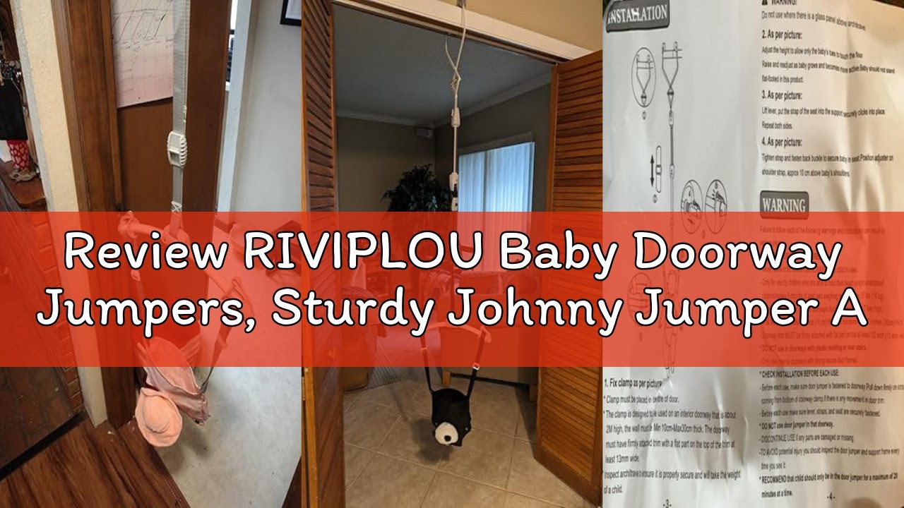Review RIVIPLOU Baby Doorway Jumpers, Sturdy Johnny Jumper Adjustable 10.8