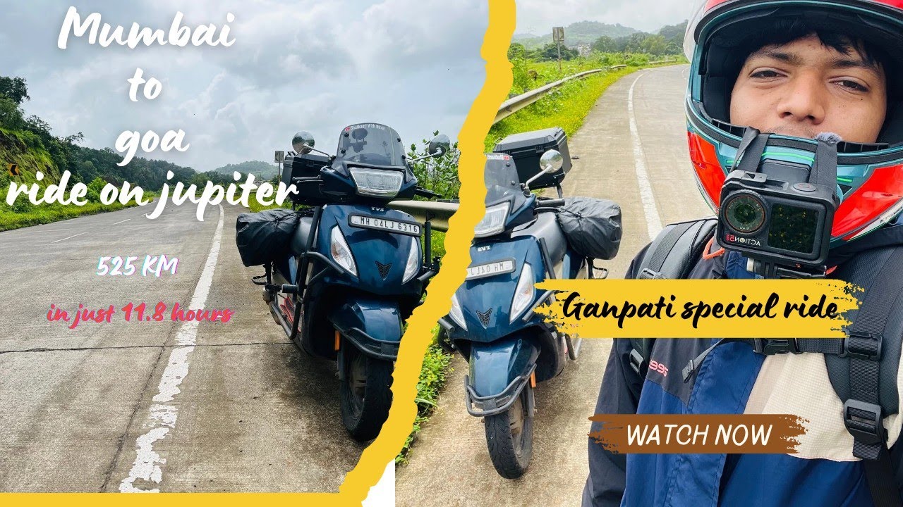 Mumbai to Goa Bike ride 2025 part 1|| Ganpati special ride || ride on Jupiter 110 || Highway update 