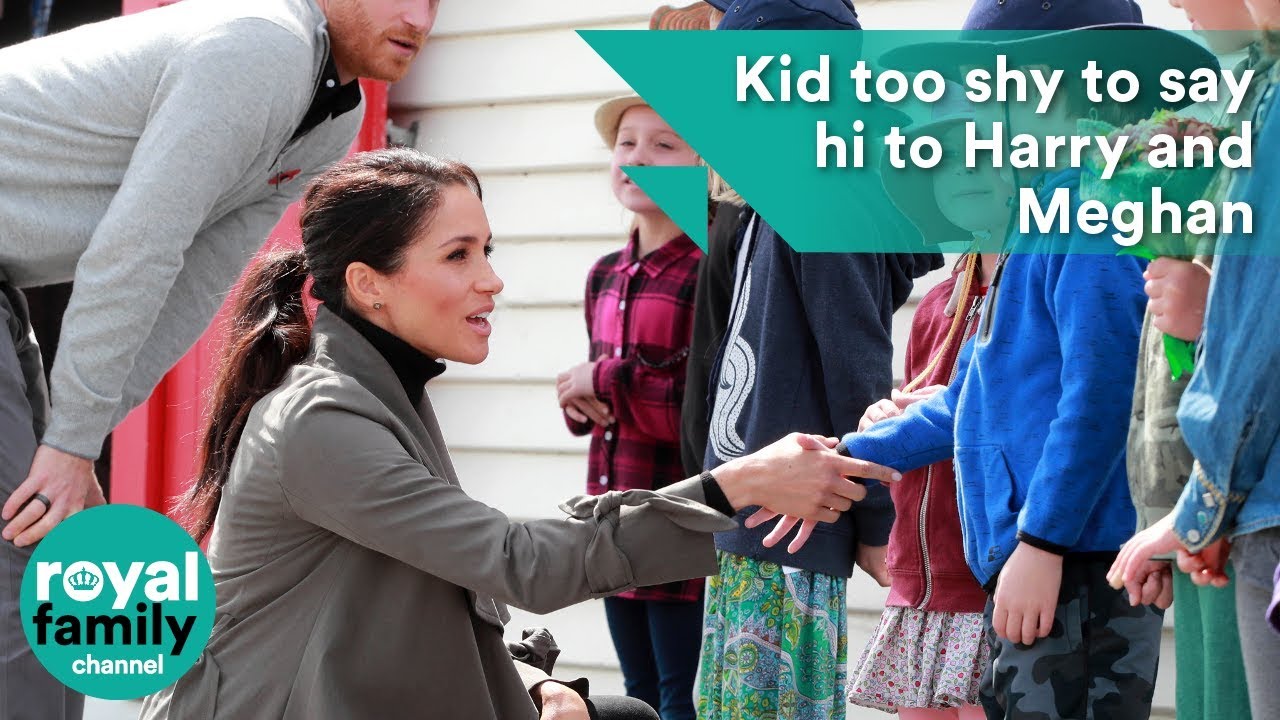 Shy kid too bashful to say hi to Prince Harry and Meghan