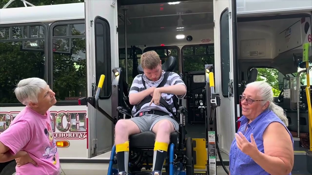 Bata Bus driver Kay picking Sam up at home & dropping him off at IFS 8.5.25 