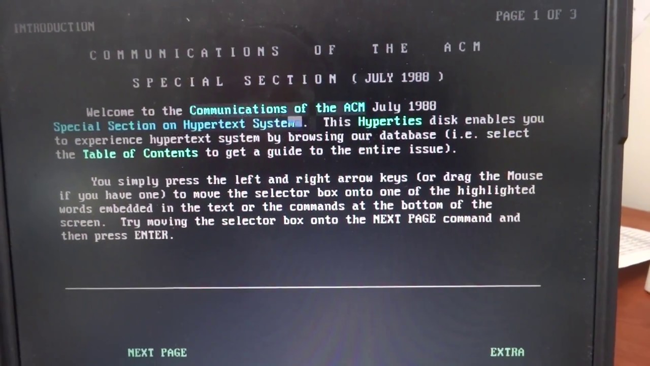 Hypertext on Hypertext CACM1988