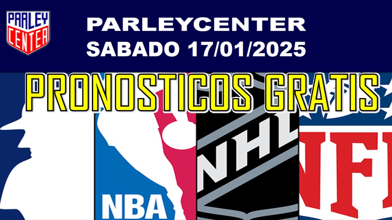 PRONOSTICOS  NFL, NHL Y NBA  PARA HOY LOGROS SABADO 17/01/2026 🔥PARLEY GRATIS🔥