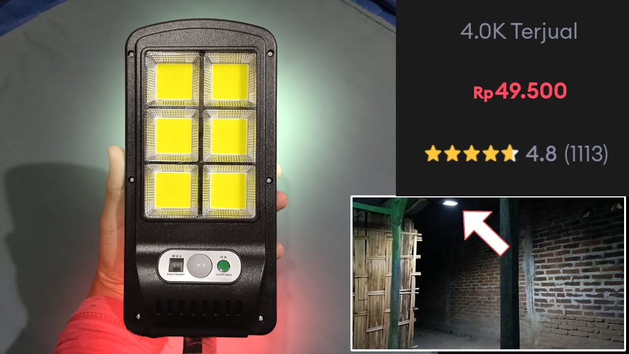 KENAPA LAMPU INI TERJUAL SAMPAI RIBUAN? | REVIEW LAMPU PJU TENAGA SURYA HARGA 50 RIBUAN..!