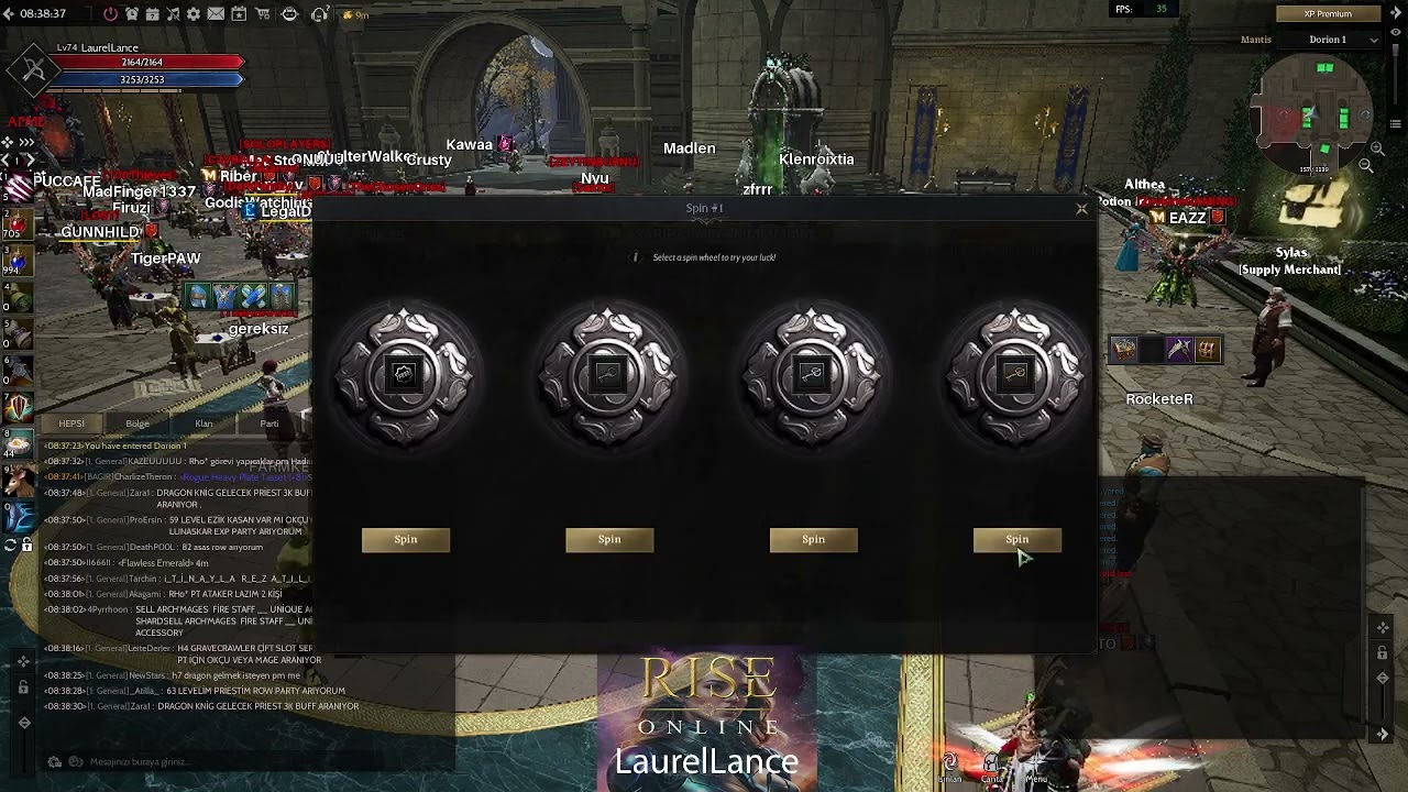 LaurelLance ile Rise Online Yeni Spin Sistemi Denemesi