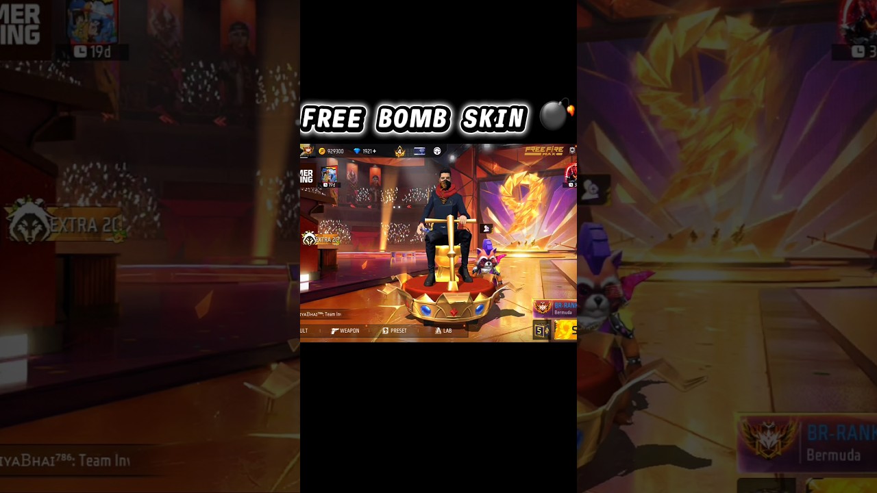 🚨 Garena actually dropped a LEGENDARY bomb skin for FREE?! 😱💥 #shorts #shortsfeed #ytshorts