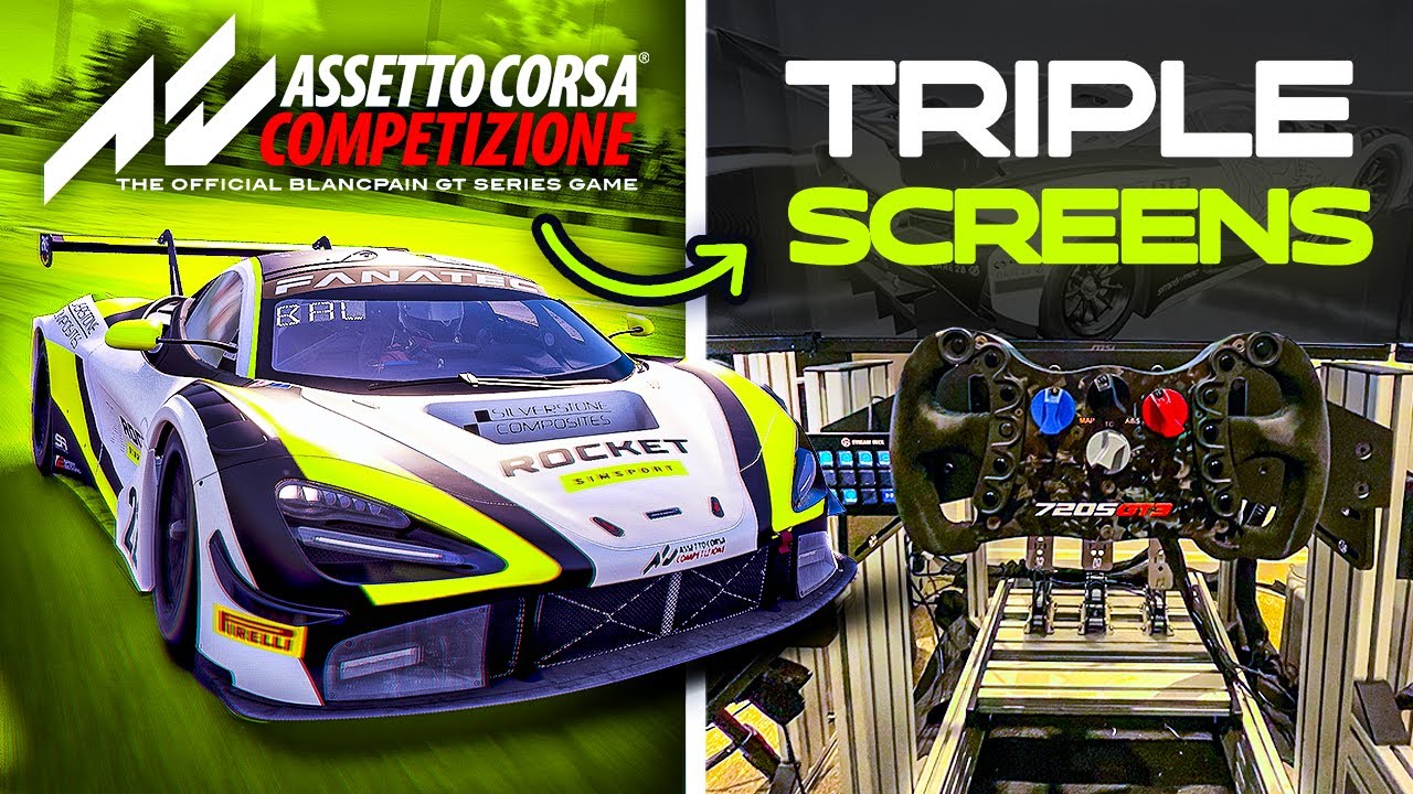 Racing On ACC With My New TRIPLE SCREEN Setup