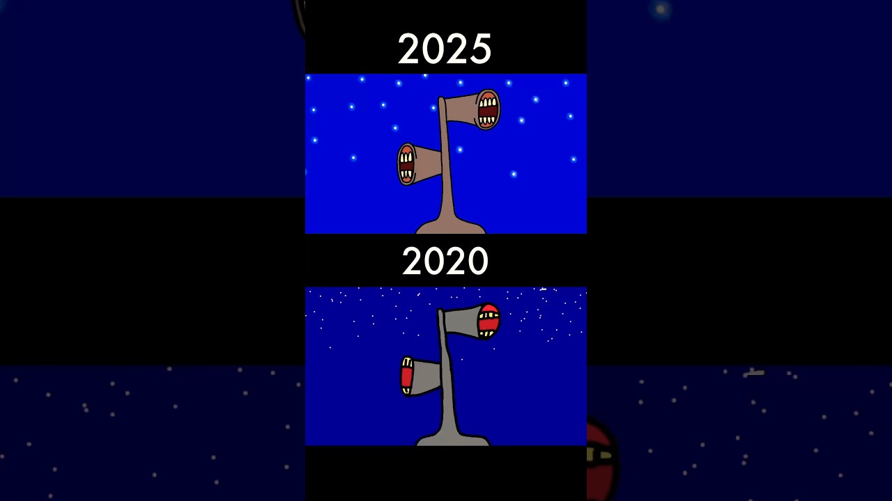 Which year is better!? #sirenhead #cartooncat #trevorhenderson #animation #greenlightcreations #yt