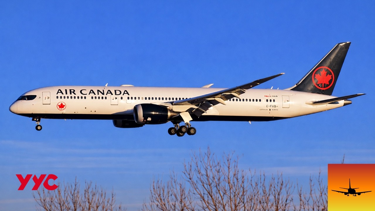 4K Ultra HD | Air Canada 787-9 Turbulent Descent and Landing into Calgary (CYYC)