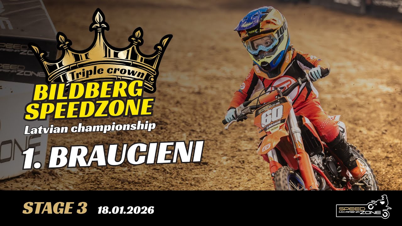 Bildberg Latvijas čempionāts indoor motokrosā 18.01.2026 - 3.Posms - 1.Brauciens