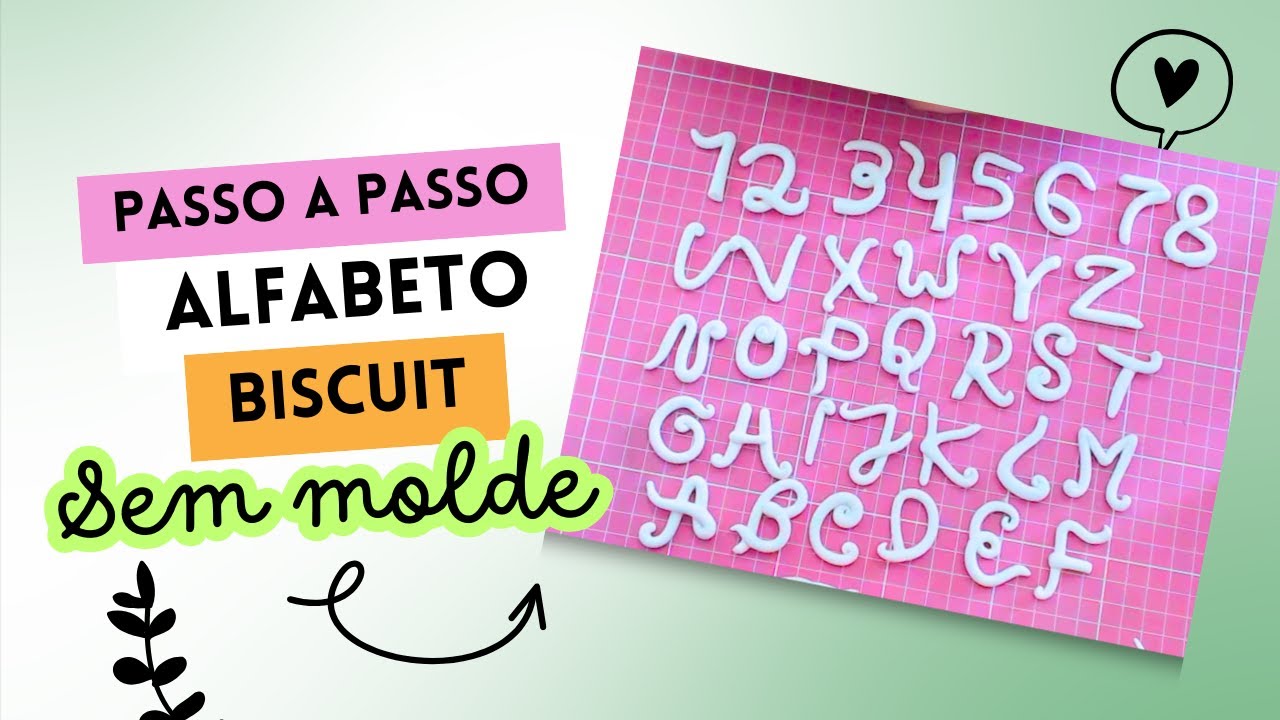 Letras e números em biscuit sem molde