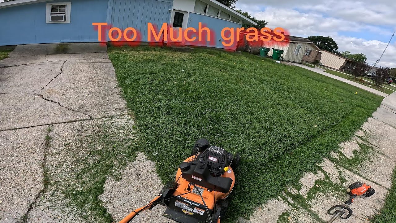 TOO MUCH GRASS But the 21" SCAG DOING IT.