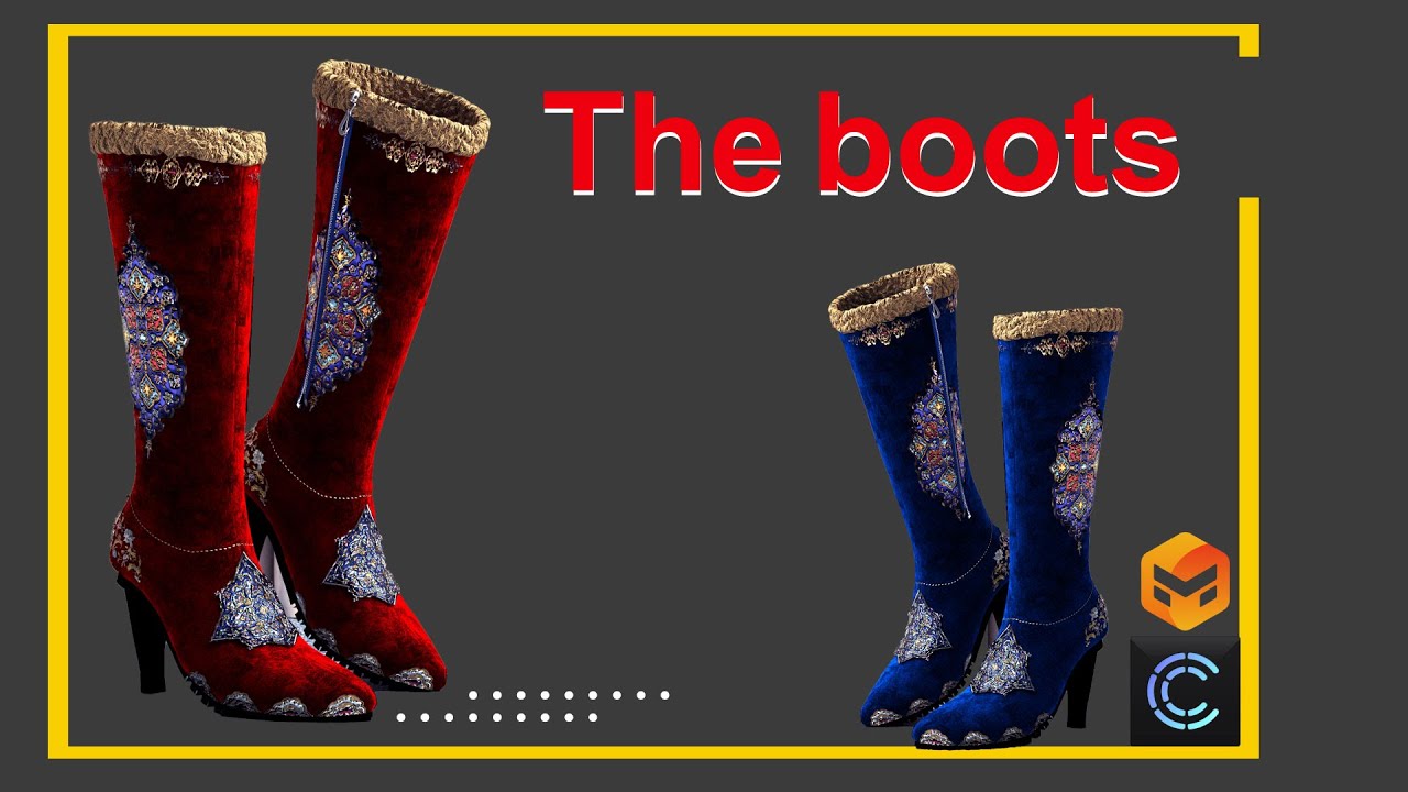 The boots in  #marvelous  #clo3D _ The steps of making shoe soles