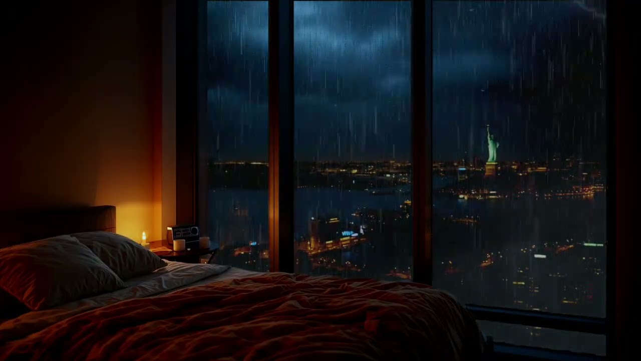Rain Sounds for Sleep from an Open Window | Natural Rain Noise for Studying