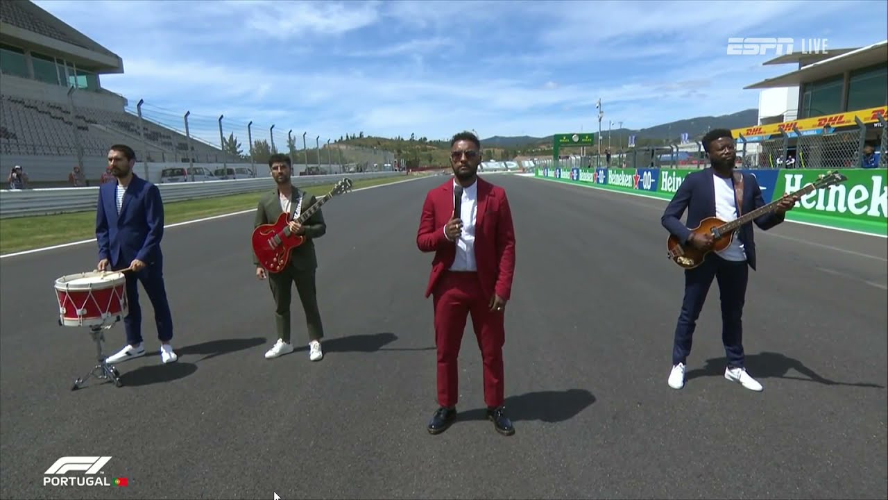 Formula 1 Portuguese GP 2021: National Anthem Performed by Héber Marques (HMB) and F16 Flypast