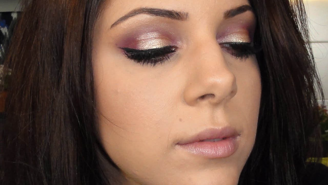Prom Makeup Tutorial ♡ Plum and Gold Eyeshadow using Sleek Romance Palette
