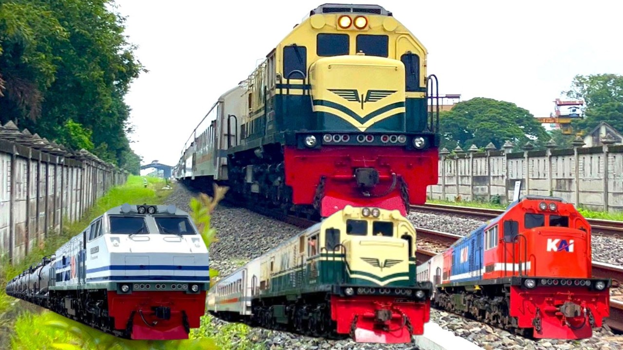 KERETA API PANJANG ‼️ LOKOMOTIF VINTAGE,RnB,WnB| TOP KOMPILASI  MENEMUKAN 8  KERETA API FULL NGEBUT