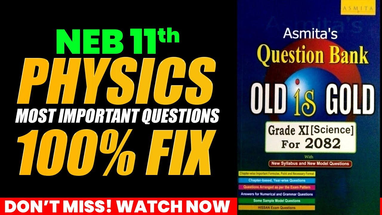 100% Fix 🤩Questions For Class 11 Physics Exam 🔥|| Physics Most Important Questions Class 11 #neb