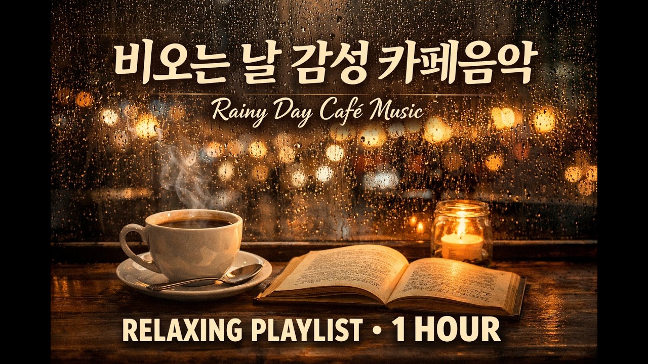 비 오는 오후, 따뜻한 카페 음악 1시간 – 집중 & 휴식용 | Rainy Afternoon Café Playlist ☕ Focus & Chill 1H