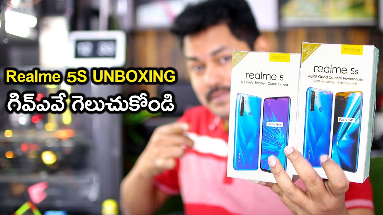 Realme 5s Unboxing and Realme 5 Giveaway in Telugu