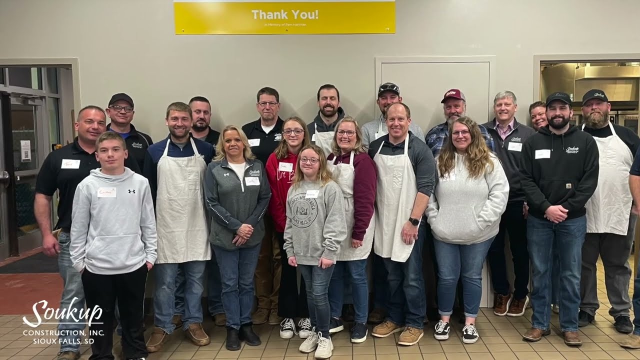 Soukup Construction Team Serving at the Banquet Sioux Falls, South Dakota