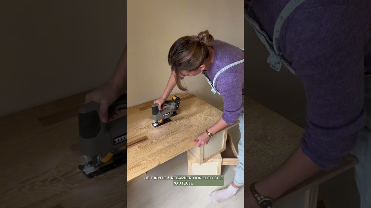 Un bureau DIY avec des caissons