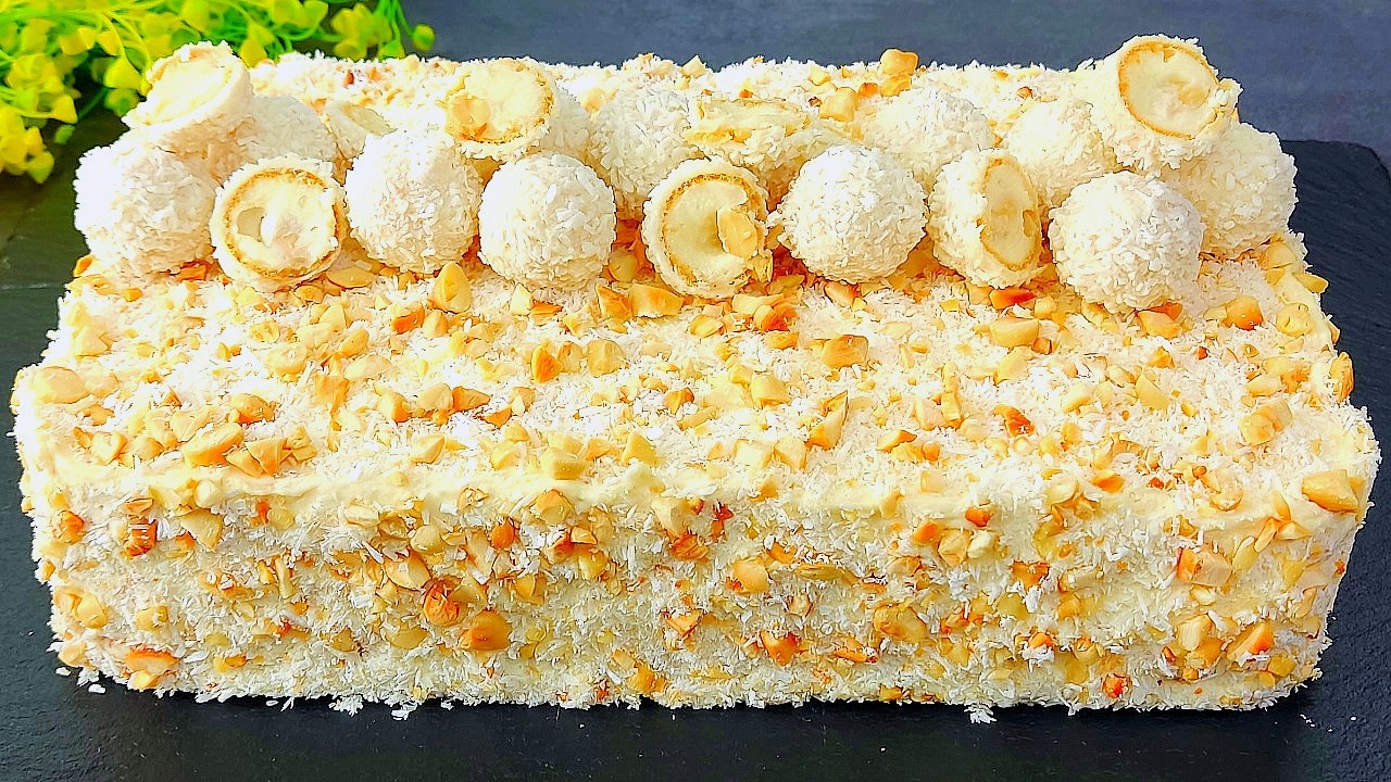 Рафаэлло Торт, такой сочный и такой вкусный, что ты будешь печь его каждый день!