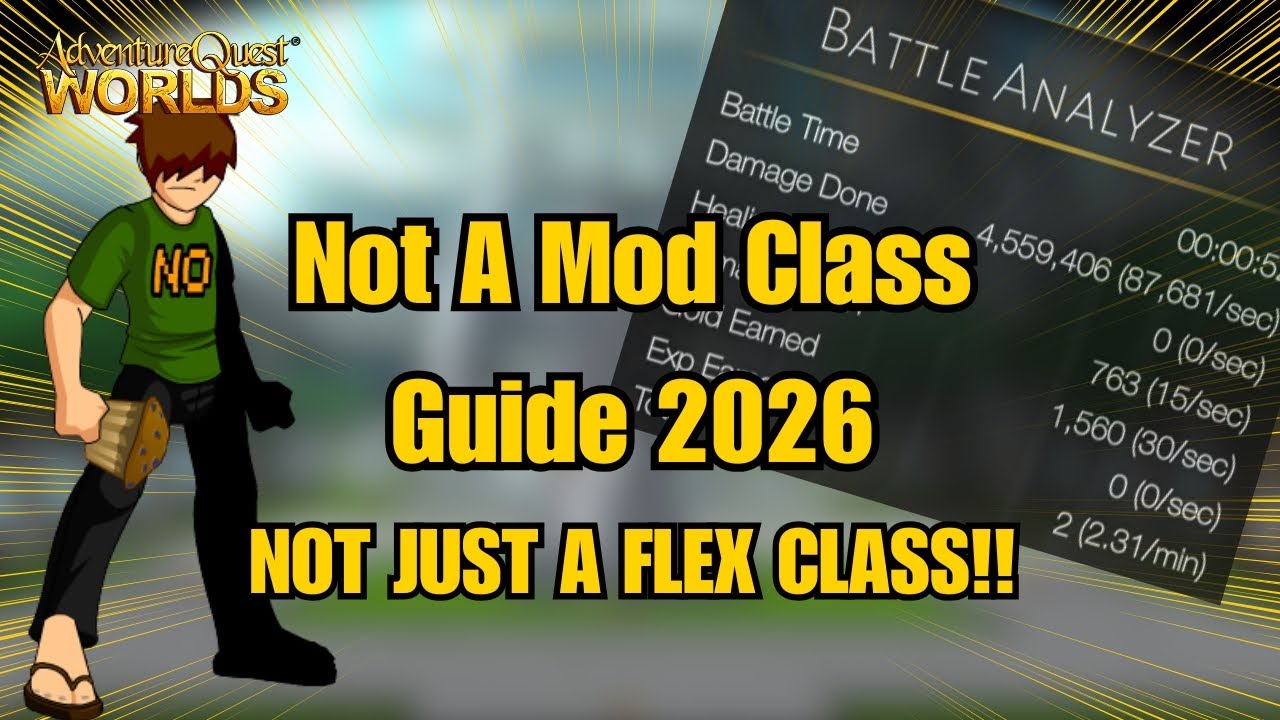 [AQW]  Not A Mod Class Review 2026 - Not just a flex class!