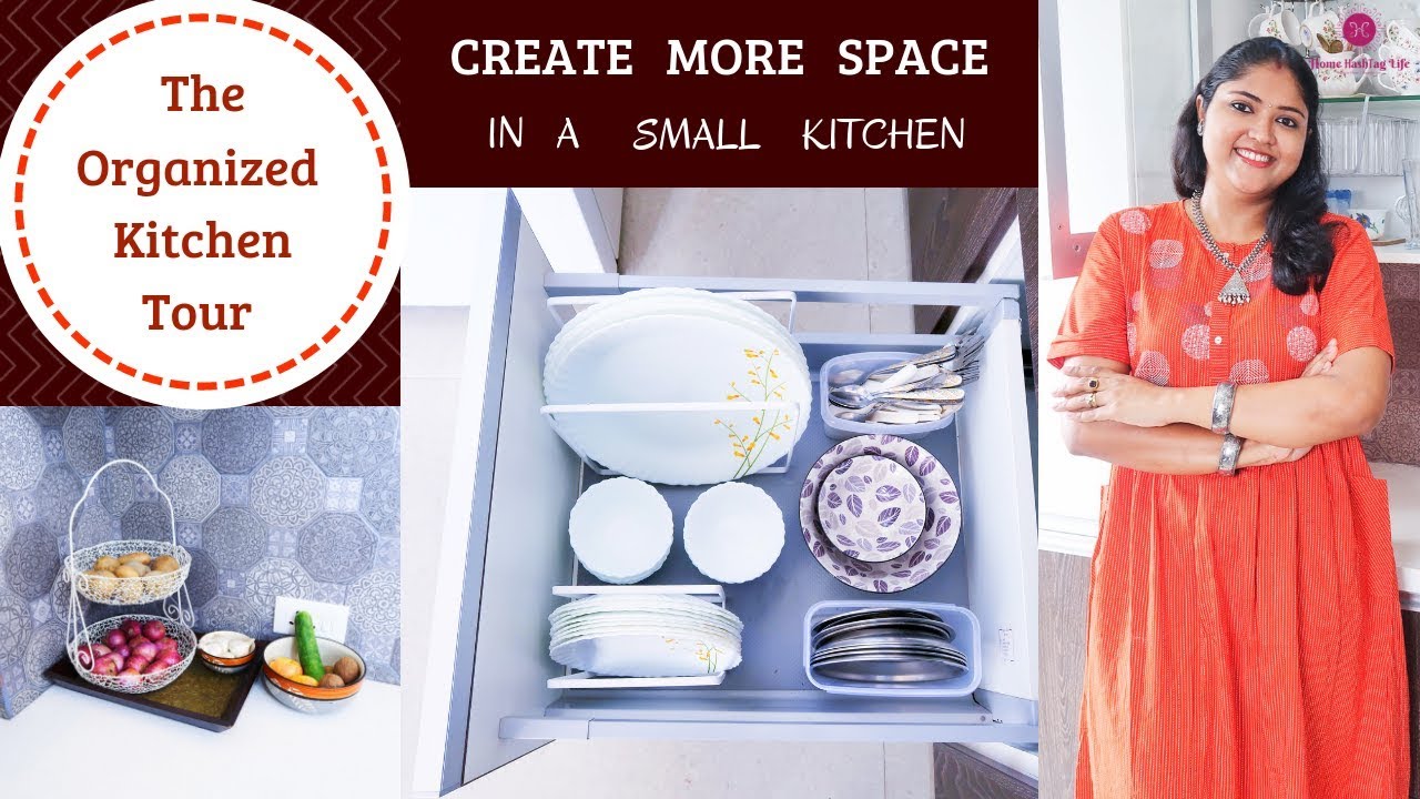 Organized Kitchen Cabinets & Drawers / How To Organize Indian Kitchen / Indian Kitchen Tour