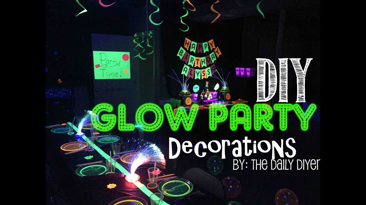 Glow Party Decor & Food