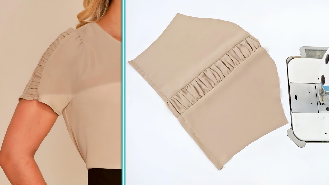 Beautiful easy cutting and sewing sleeves design with ruffles | Sewing hacks and tips