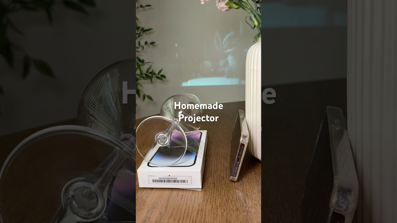 no more spending money on a projector 🤯 #diy #homemade #projector #lifehacks #shortvideo