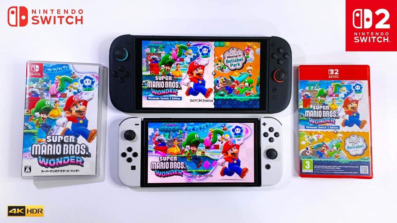 Super Mario Bros. Wonder Comparison: Nintendo Switch 2 vs Nintendo Switch OLED