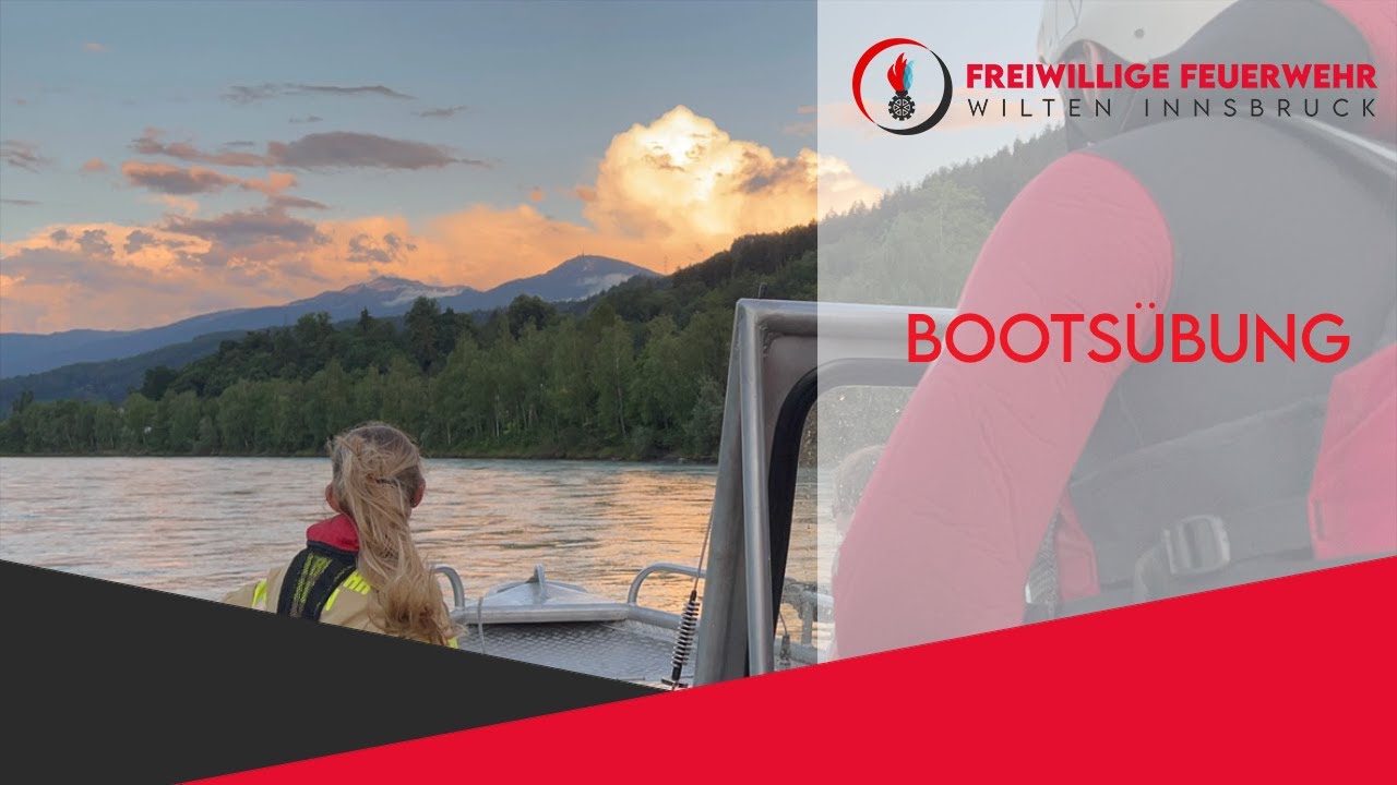 Übungsfahrt mit dem Boot am Inn