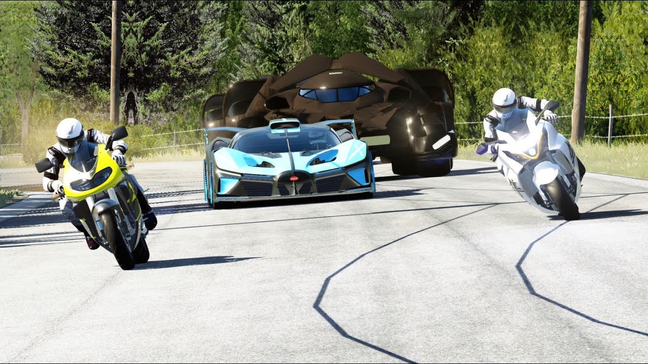 Suzuki Hayabusa vs Suzuki TL1000R vs Apollo Project EVO vs Bugatti Bolide vs Batmobile