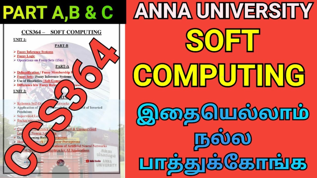 Soft Computing Important Questions Anna University | CCS364 | Engineering Soft Computing | SC#ccs364