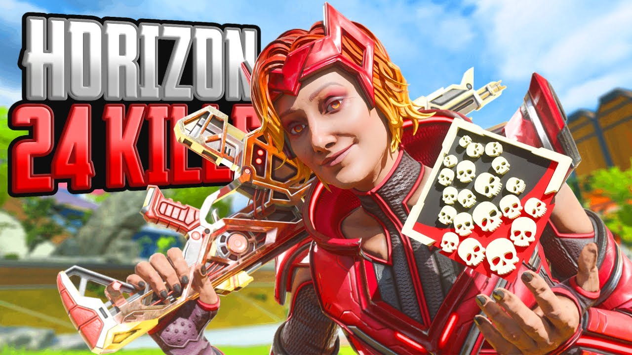 AMAZING Horizon 24 KILLS and 5,600 Damage Apex Legends Gameplay