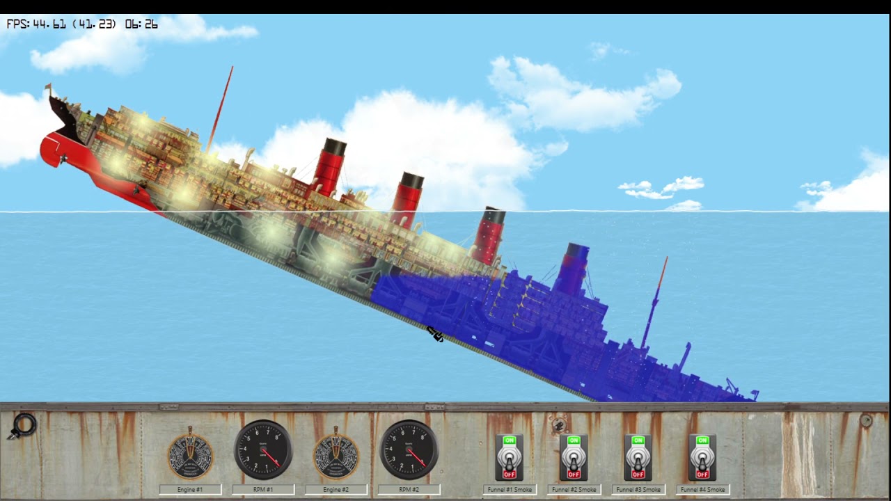Sinking The R.M.S. Aquitania in Floating Sandbox