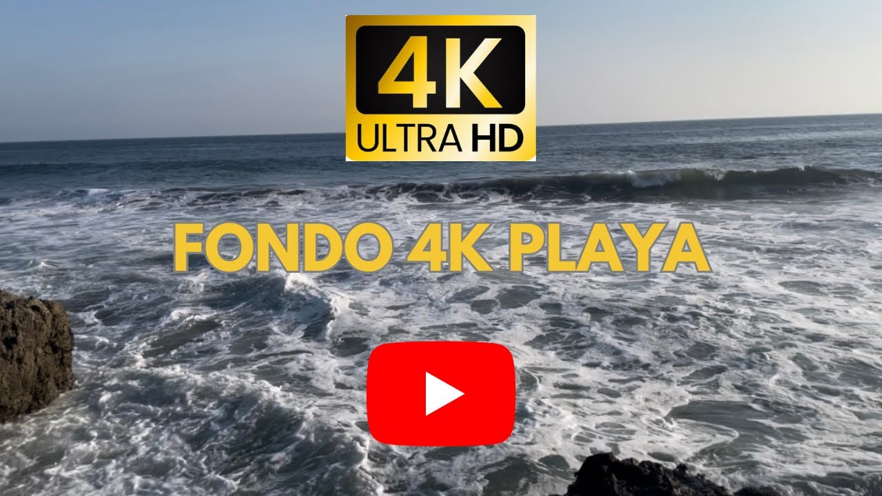 FONDO 4K PLAYA RUIDO BLANCO REAL OLAS DEL MAR 