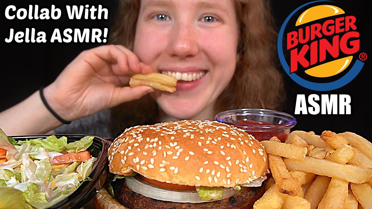 ASMR BURGER KING IMPOSSIBLE WHOPPER MUKBANG (No Talking) EATING SOUNDS