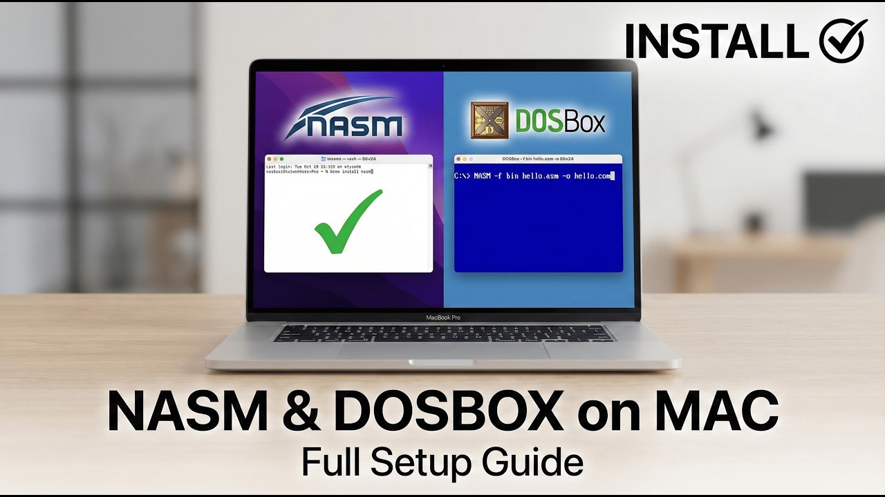 How to Install DOSBox & NASM on macOS (Complete Setup Guide) | Run Assembly on Mac